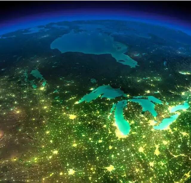 NASA航拍地球璀璨夜景，美哭了～