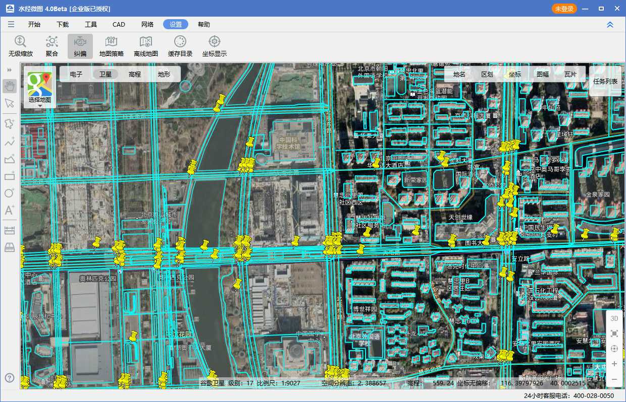 06奥林匹克公园电子地图与卫星影像叠加效果图二.jpg