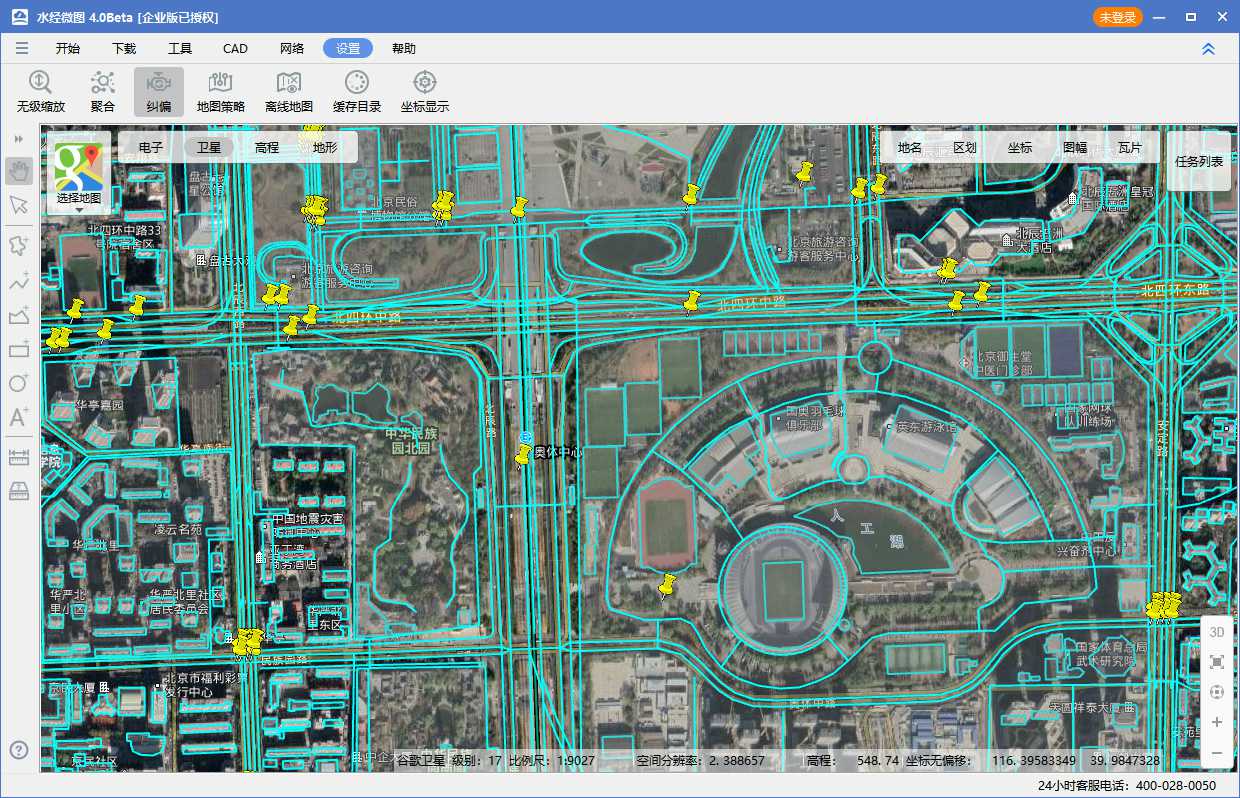 08奥林匹克公园电子地图与卫星影像叠加效果图四.jpg